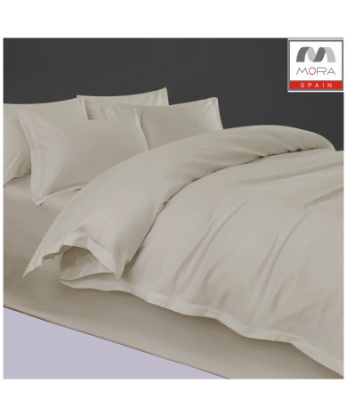 طقم تلبيس لحاف مورا 6 قطع – نفرين، قطن 100%، تصميم ساده (240×260 سم)