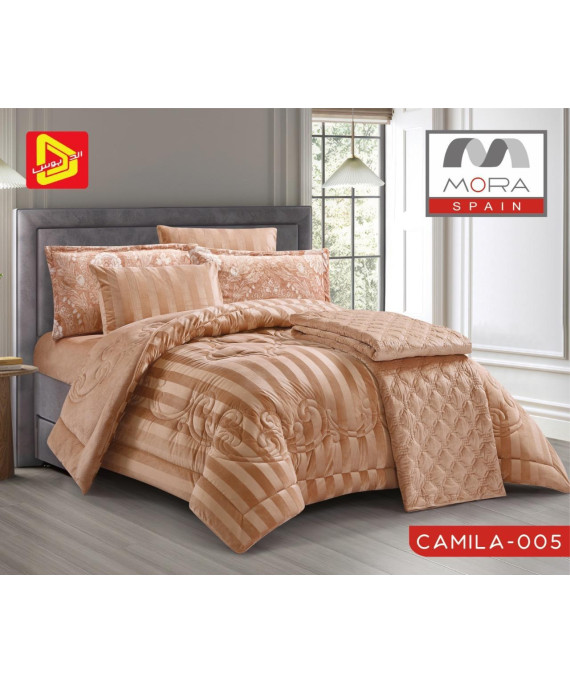 لحاف مورا كاميلا شتوى 7  قطع مجوز كينج 240*260