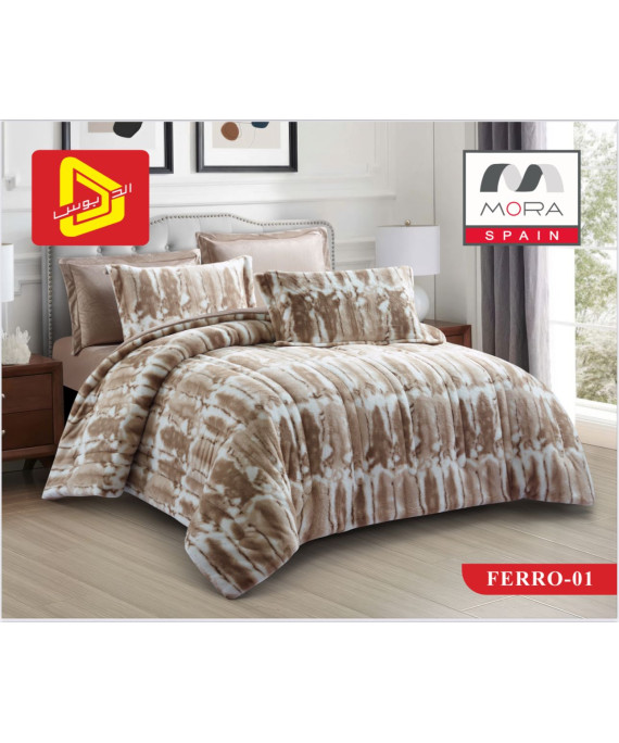 لحاف مورا  فيرو مخمل فرو شتوى  ٦ قطع  نفرين  لحاف مورا  فيرو مخمل فرو شتوى  ٦ قطع  نفرين