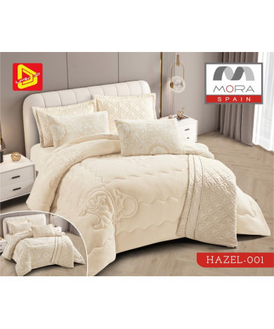  لحاف مورا هازيل  مخمل شتوى  ٦ قطع  نفرين