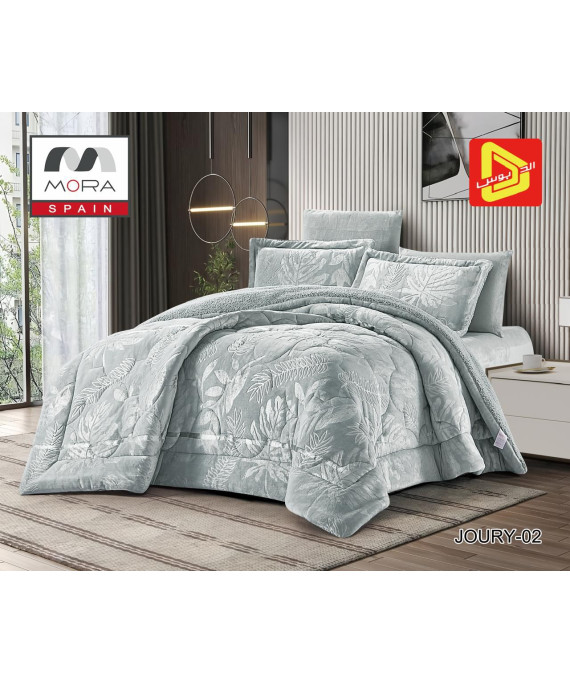  لحاف مورا جورى شتوى مخمل فرو  4 قطع  مخمل نفر ونص