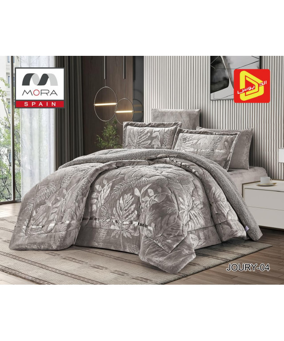  لحاف مورا  جورى مخمل فرو  شتوى  ٦ قطع  نفرين