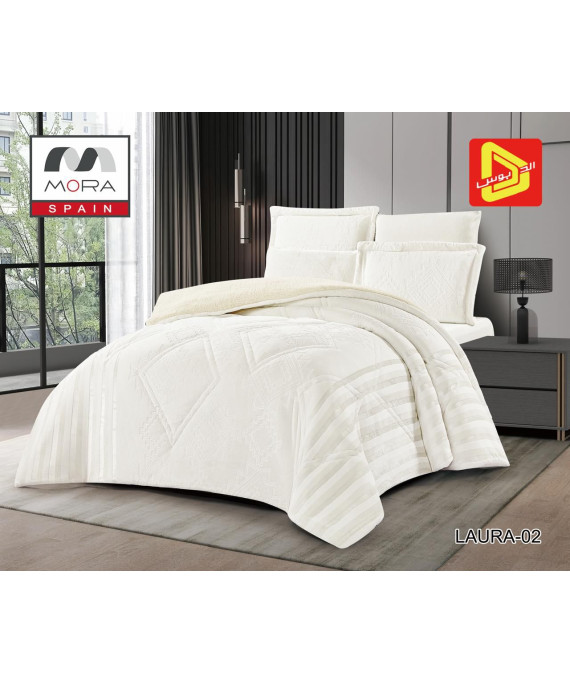  لحاف مورا لورا شتوى مخمل فرو  4 قطع  مخمل نفر ونص