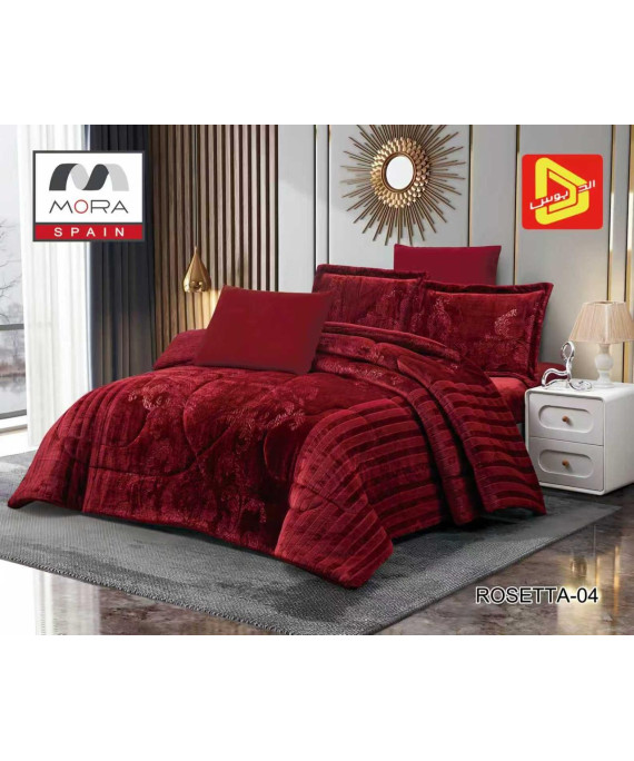  لحاف مورا  روزيتا مخمل فرو شتوى  4 قطع  نفرونص