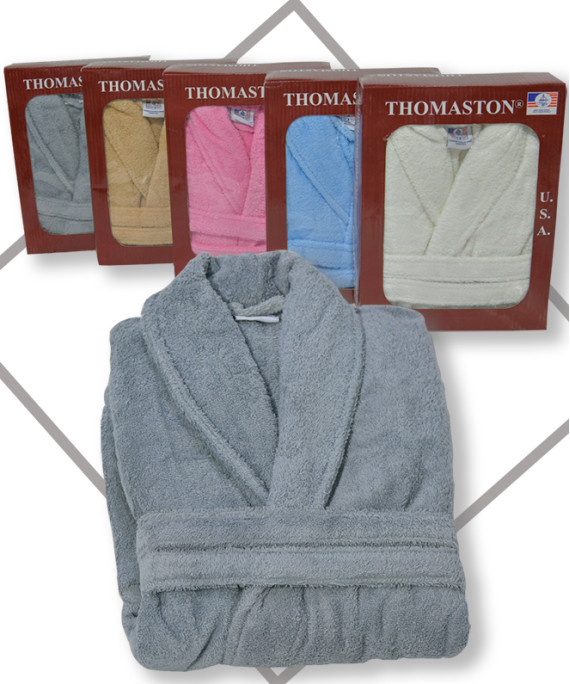 XL روب حمام 1 قطعه رمادى 