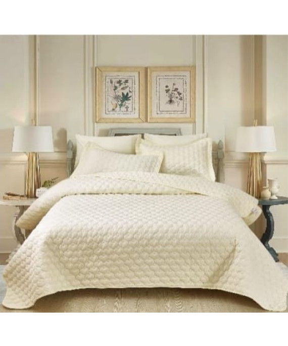 لحاف مورا بيد سبريد ساده 4 قطع مفرد 180*240 لحاف مورا بيد سبريد ساده 4 قطع مفرد 180*240