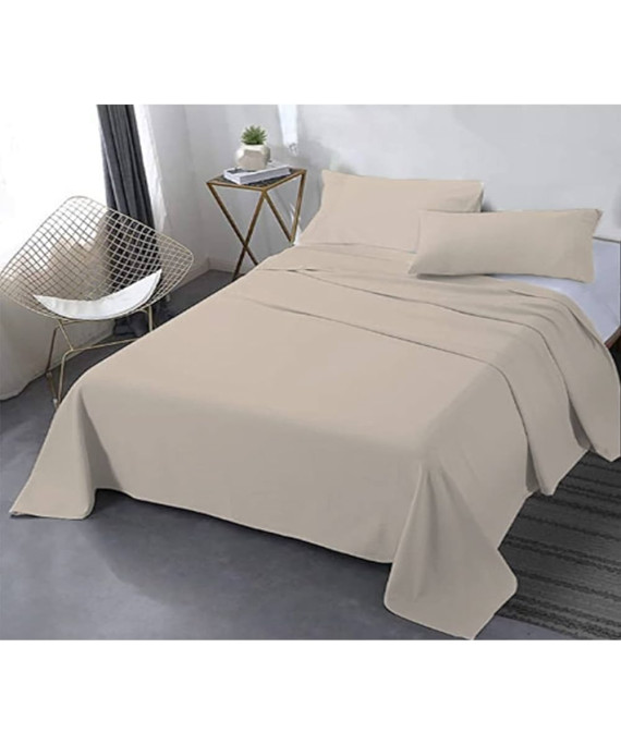  شرشف مورا ساده قطن 100 %  3 قطع مجوز 250*270