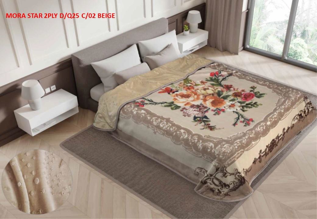 بطانيه مورا ستار طبقتان مجوز 220*240