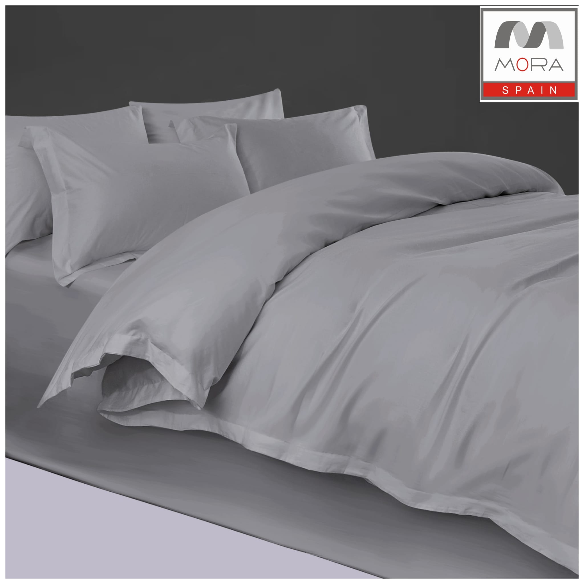 طقم تلبيس لحاف مورا 6 قطع – نفرين، قطن 100%، تصميم ساده (240×260 سم)